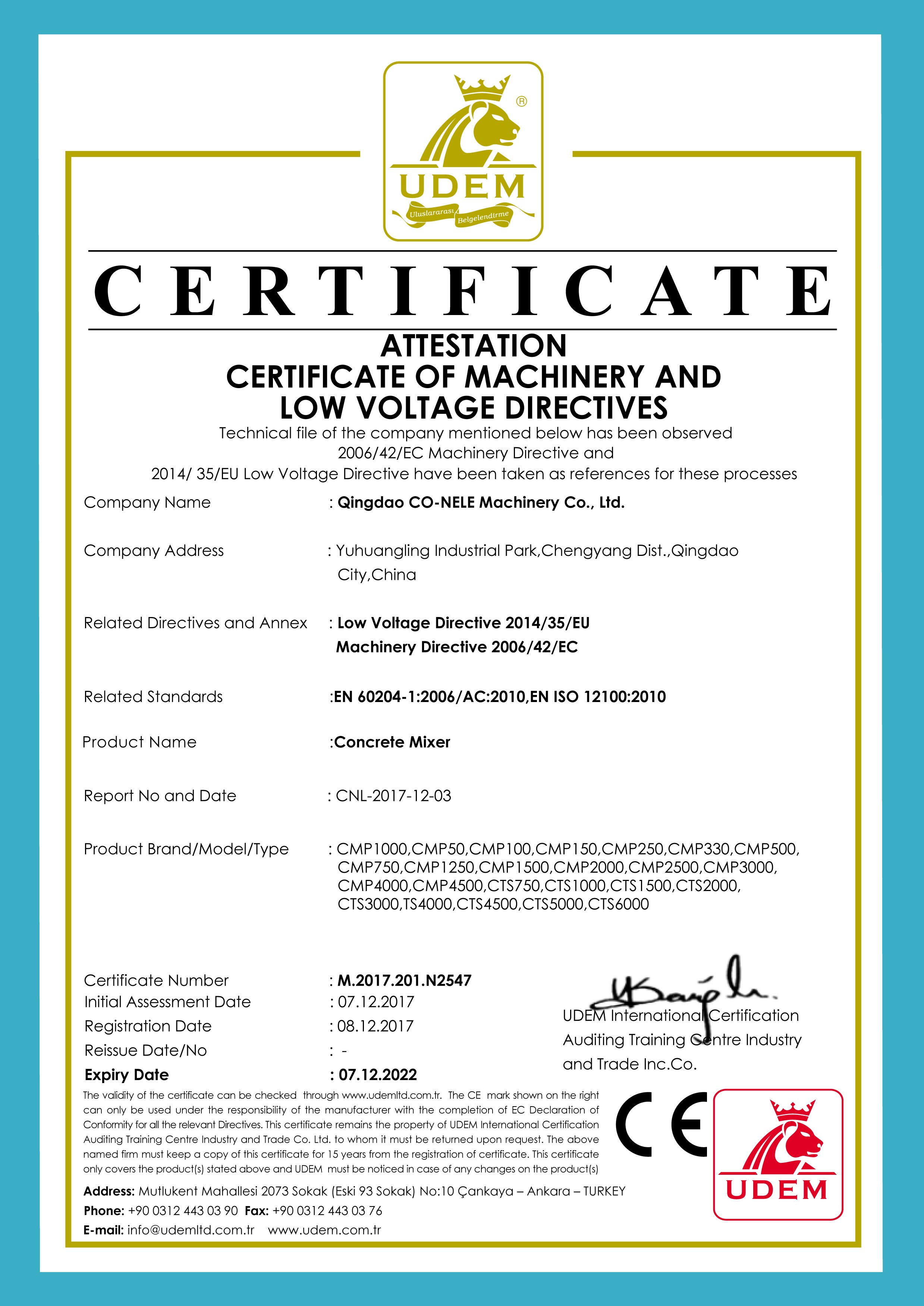 Сертификат CE 